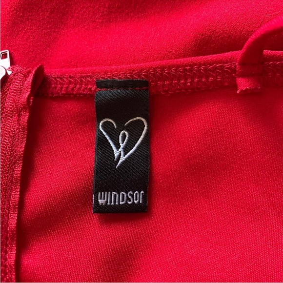 Windsor Red Adjustable Ruched Mini Dress size Small! - Picture 4 of 5